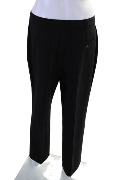 Escada Golf Womens Flat Zip Front Tapered Leg Pants Black Size 38