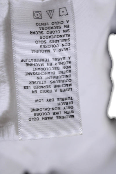 Standard James Perse Womens Cotton Collared Button Sleeveless Blouse White Size