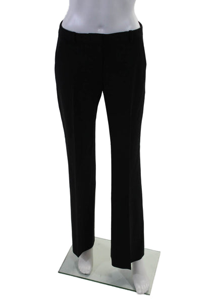 Theory Womens Creased Straight Leg Emery 3 Sevona Dress Pants Black Wool Size 2