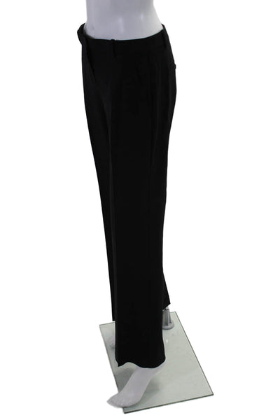 Theory Womens Creased Straight Leg Emery 3 Sevona Dress Pants Black Wool Size 2