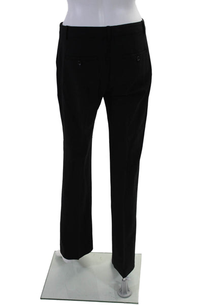 Theory Womens Creased Straight Leg Emery 3 Sevona Dress Pants Black Wool Size 2