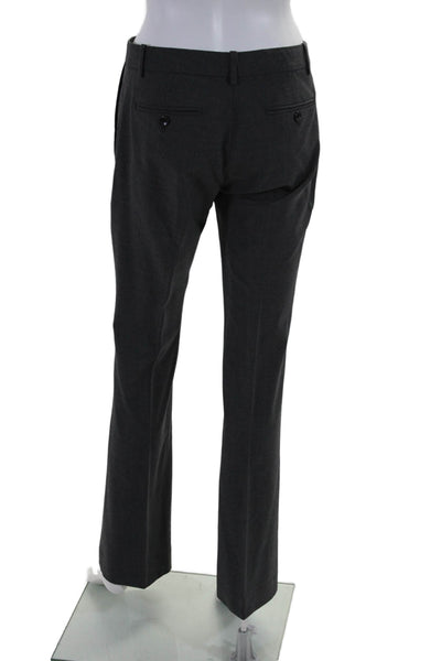 Theory Womens Mid Rise Creased Max C3 Sevona Dress Pants Gray Wool Size 2