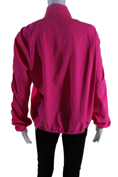 Fila Womens Long Sleeve Front Zip Mock Neck Light Jacket Pink Size Medium