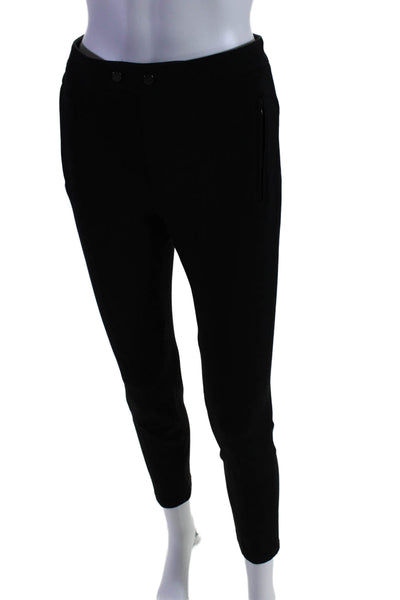 Vince Womens Stretch Two Pocket Mid-Rise Skinny Pants Trousers Black Size10