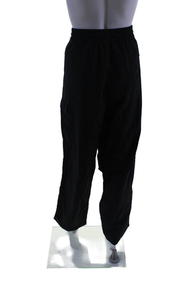 Spiritual Gangster Womens Elastic Waist High-Rise Cargo Pants Black Size L