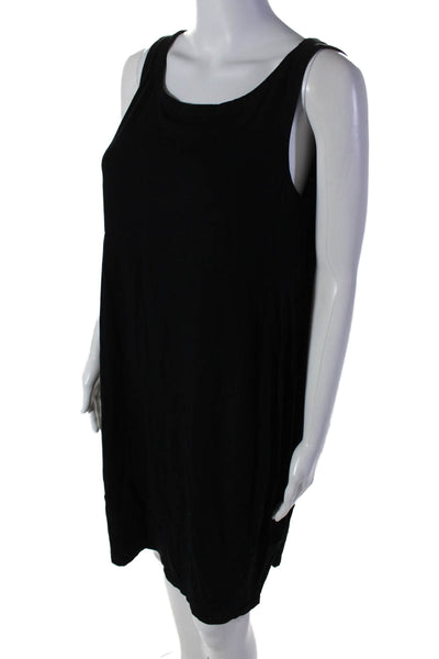 Eileen Fisher Womens Pullover Sleeveless Scoop Neck Dress Black Medium