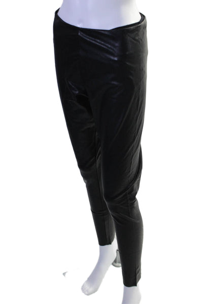 Commando Womens Black Vegan Leather Pull On Skinny Leg Pants Size XL