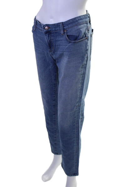 Eileen Fisher Womens Blue Medium Wash Mid-Rise Straight Leg Jeans Size 6