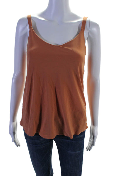 Aday Womens Sleeveless Button Accented Double Breasted Camisole Orange Size XS