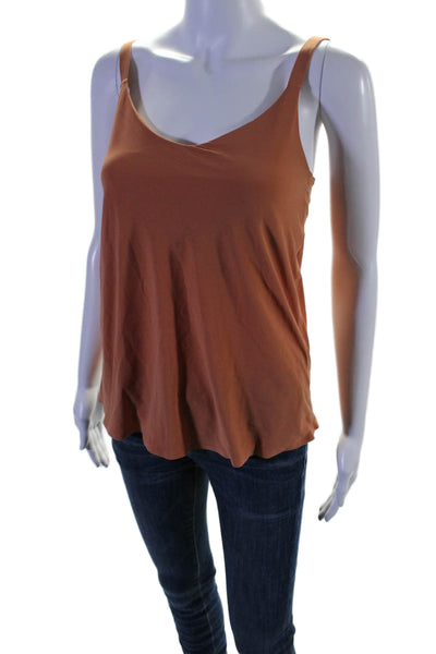 Aday Womens Sleeveless Button Accented Double Breasted Camisole Orange Size XS