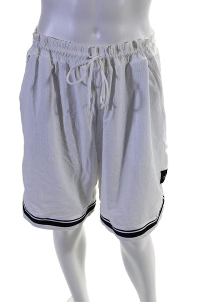 Alo Mens White Drawstring Pull On 10" Inseam Active Shorts Size XL