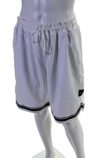 Alo Mens White Drawstring Pull On 10" Inseam Active Shorts Size XL