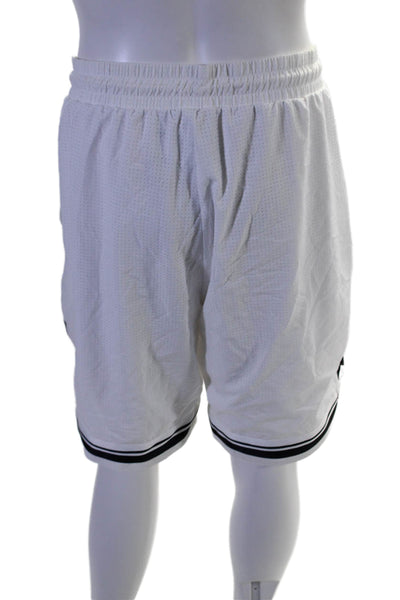 Alo Mens White Drawstring Pull On 10" Inseam Active Shorts Size XL