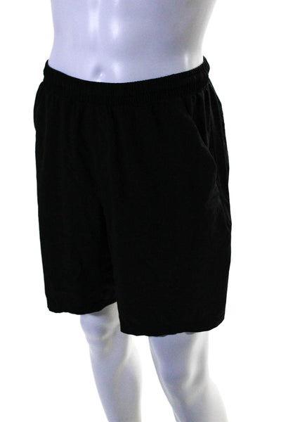 Lululemon Mens Solid Black Drawstring Pull On 9" Inseam Active Shorts Size L