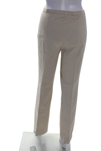 Escada Womens Textured Lined Button Collar Dress Blazer Pants Set Beige Size 38