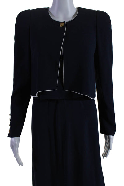 Sonia Rykiel Womens Navy One Button Long Sleeve Blazer 3 Piece Suit Set Size 38