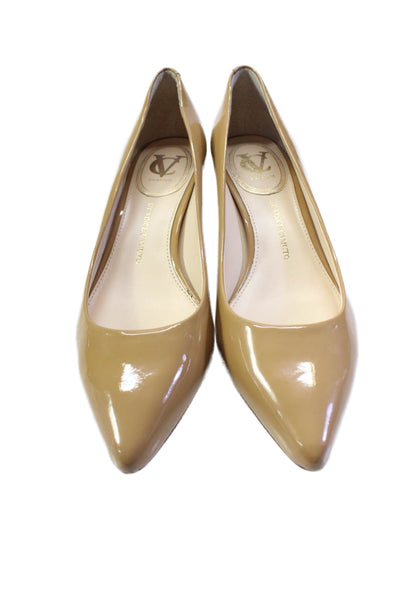 Vince Camuto Womens Light Brown Leather Kitten Heels Pumps Shoes Size 8M