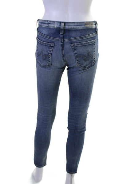 AG Adriano Goldschmied Womens Blue The Leggings Ankle Super Skinny Jeans Size 26