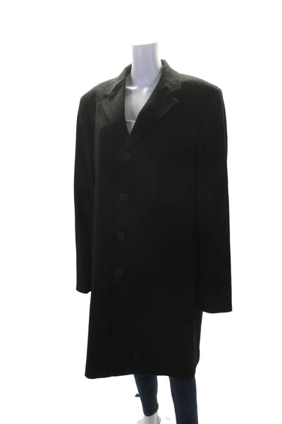 Cardinal of Canada Womens Cashmere Texture Long Pea Coat Black Size XL