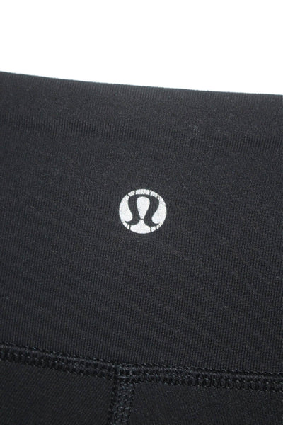 Lululemon Womens Solid Black Pull On Ankle Pants Leggings Size 4