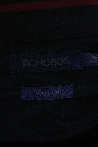 Bonobos Mens Wool Four Pocket Straight Leg Dress Pants Trousers Navy Size 40