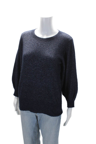 Autumn Cashmere Womens Pullover Crew Neck Thick Knit Sweater Blue Size XS