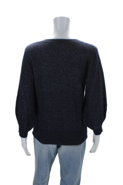 Autumn Cashmere Womens Pullover Crew Neck Thick Knit Sweater Blue Size XS