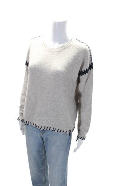 Autumn Cashmere Womens Long Sleeve Crew Neck Sweater Cashmere Gray XS