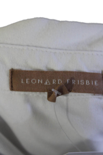 Leonard Frisbie Mens Button Front Collared Long Sleeve Shirt White Size XL