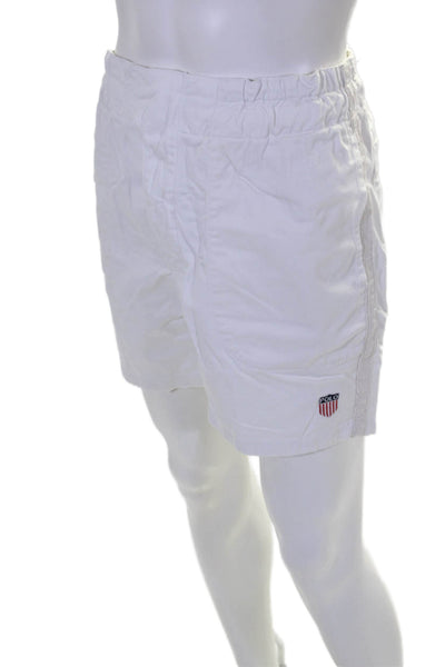 Polo Ralph Lauren Mens Button Fly Casual Shorts White Cotton Size Extra Large