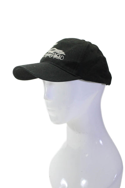 Lauren Moshi Unisex Embroidered Logo Canvas Baseball Cap Hat Black One Size