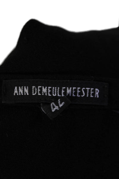 Ann Demeulemeester Women's Round Neck Short Sleeves Mini Dress Black Size 42