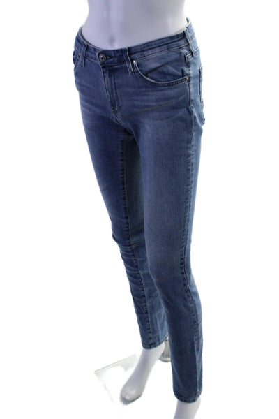 Adriano Goldschmied Womens Cotton Straight Leg Denim Jeans Blue Size EUR 26R