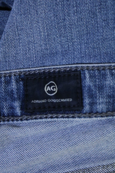 Adriano Goldschmied Womens Cotton Straight Leg Denim Jeans Blue Size EUR 26R