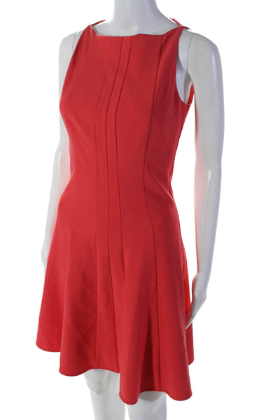 Elizabeth and James Womens Back Zip Sleeveless Dress Orange Size 4