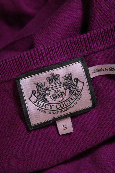 Juicy Couture Womens Short Sleeves Belted Sweater Dress Pink Cotton Size Small