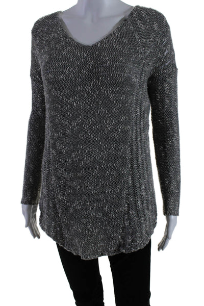 Helmut Women's Round Neck Long Sleeves Pullover Sweater Gray Size P