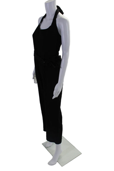 Jonathan Simkhai Womens Halter Neck Belted Fancy Jumpsuit Black Size 2