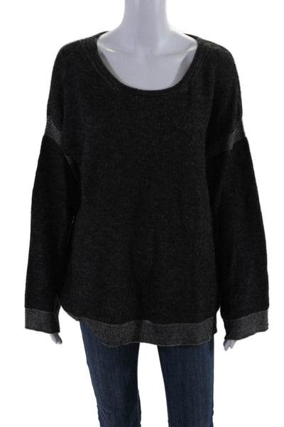 Peruvian Connection Womens Cotton Long Sleeves Sweater Black Size Large