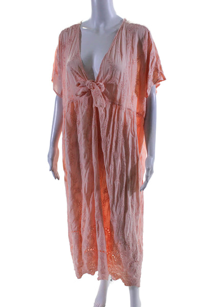 Young Fabulous & Broke Womens Sleeveless V Neck Long Dress Pink Small