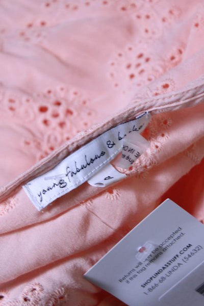 Young Fabulous & Broke Womens Sleeveless V Neck Long Dress Pink Small