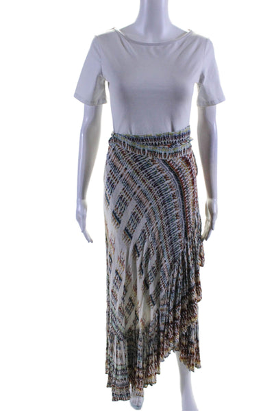 Fashion Fuse Abstract Print Wrap Skirt Multicolor Size Medium