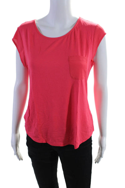 Calvin Klein Womens Bright Red Front Pockets Scoop Neck Tank Top Size M