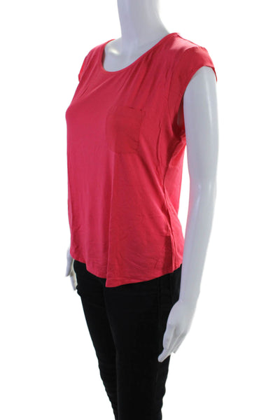 Calvin Klein Womens Bright Red Front Pockets Scoop Neck Tank Top Size M