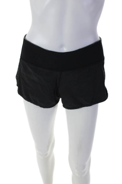 Lululemon Womens Elastic Waist Above Knee Athletic Shorts Black 25 in