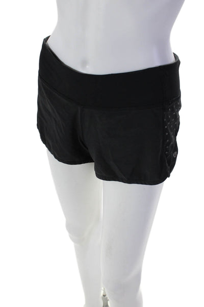 Lululemon Womens Elastic Waist Above Knee Athletic Shorts Black 25 in