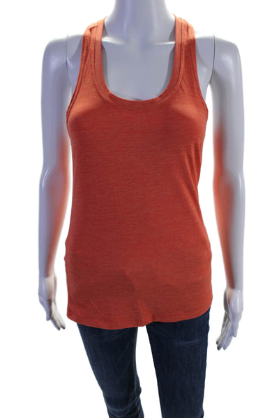 Vuori Womens Orange Scoop Neck Sleeveless Active Tank Top Size S