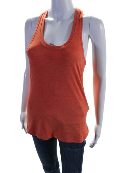 Vuori Womens Orange Scoop Neck Sleeveless Active Tank Top Size S