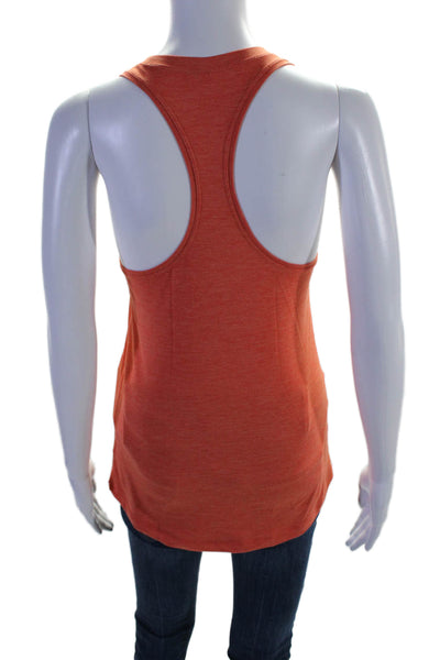 Vuori Womens Orange Scoop Neck Sleeveless Active Tank Top Size S