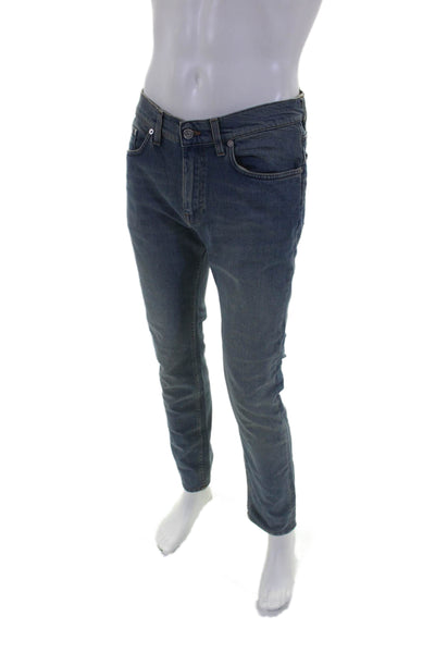 ACNE Studios Mens Cotton Light Washed Buttoned Skinny Jeans Blue Size EUR 31